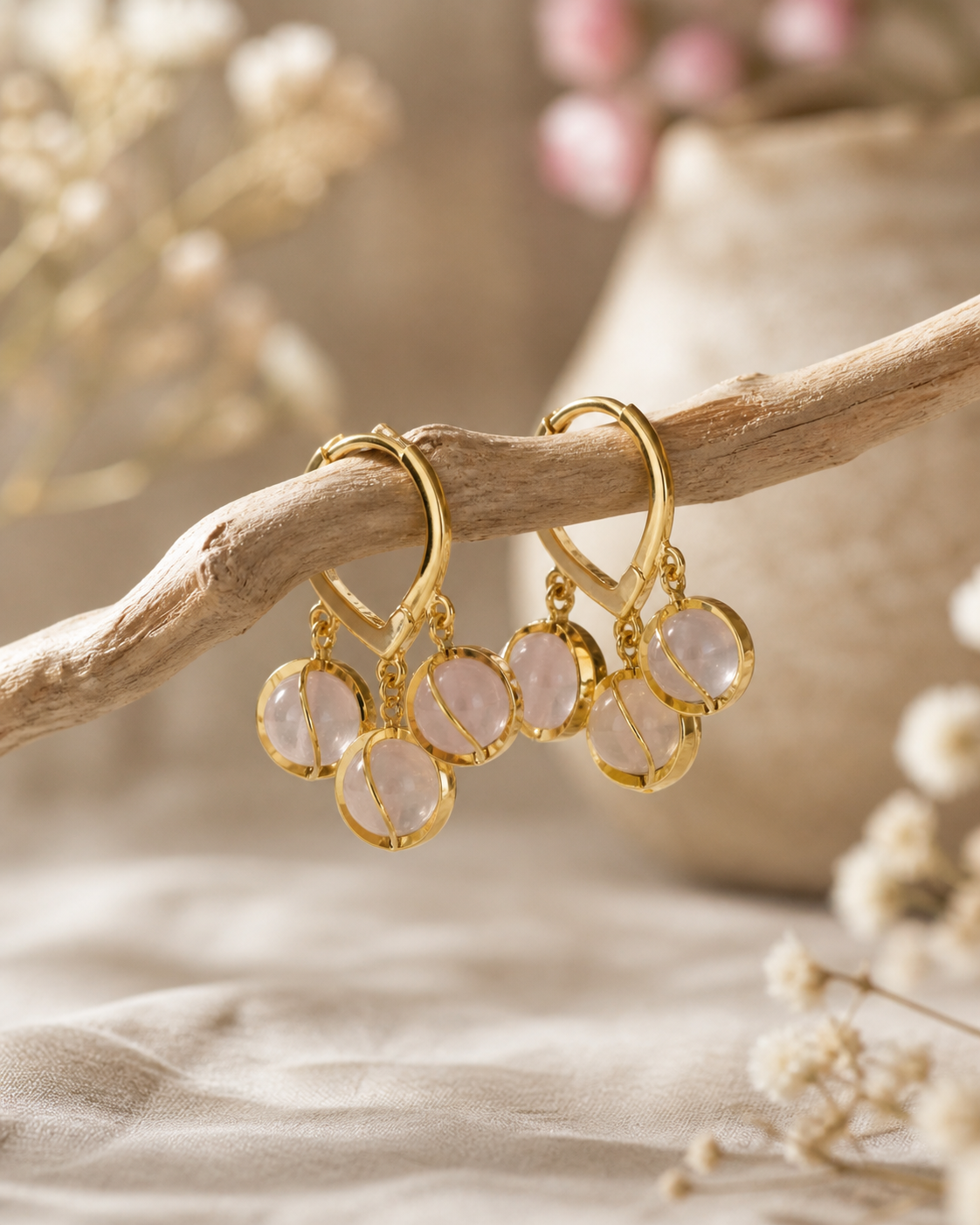 Crystal Charm Hoop Earrings for Women | Korean Trendy Earrings