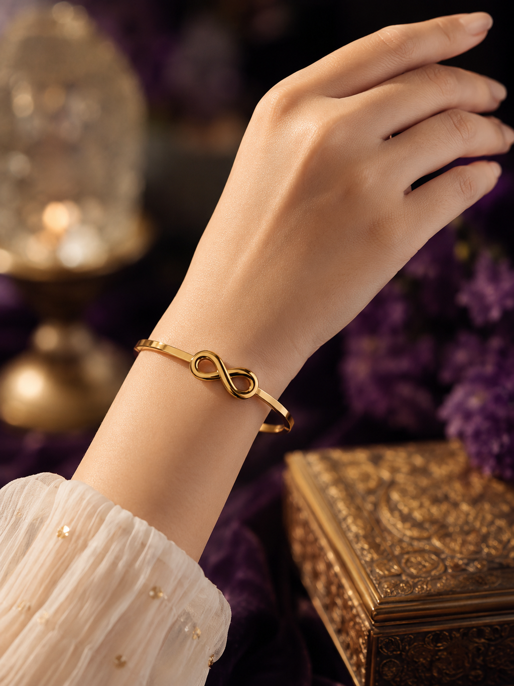 Infinity Bracelet For Girls & Women | Gold-Plated Anti-Tarnish Bracelet